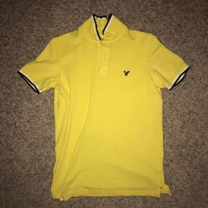 yellow polo shirt
